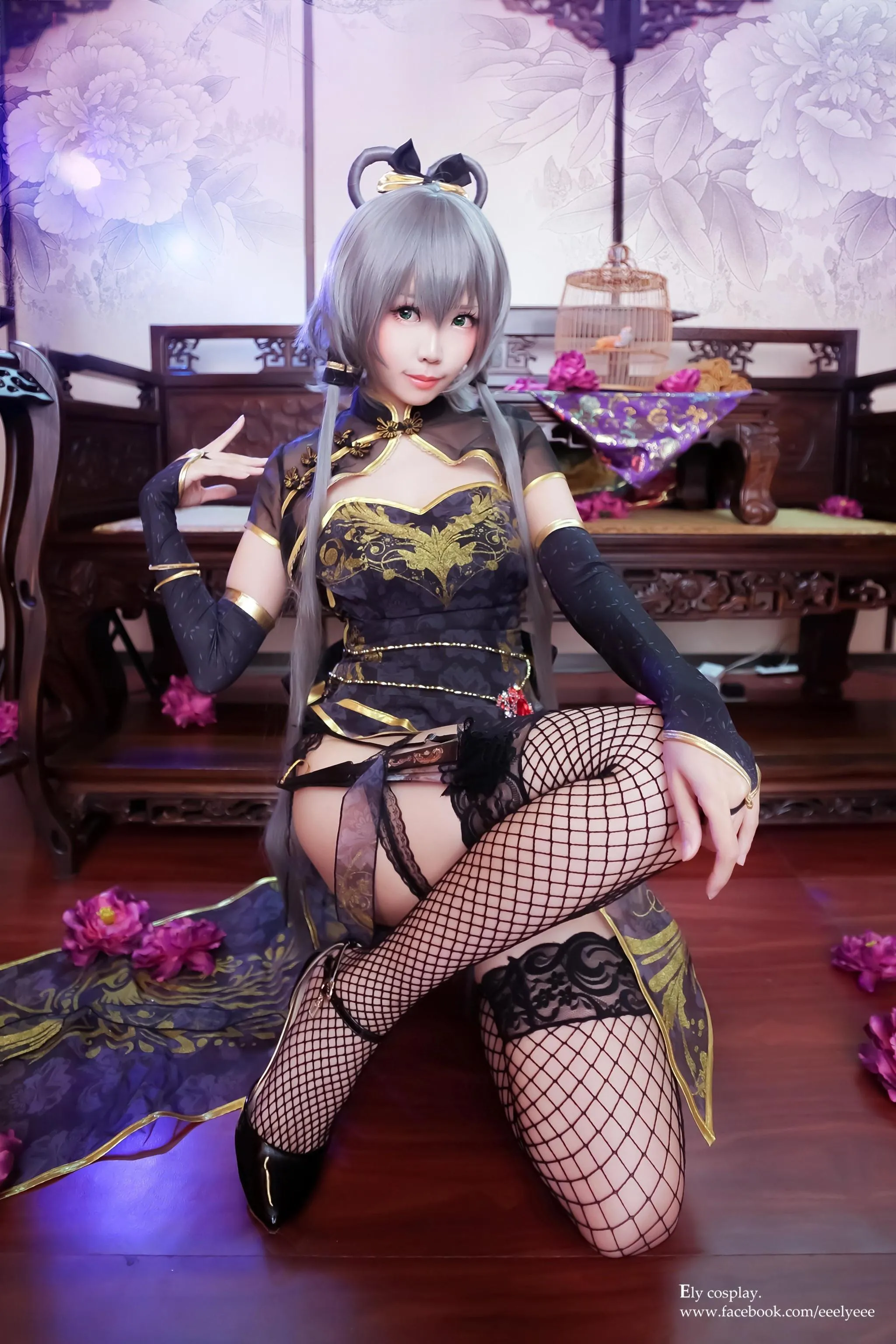 ElyEE子 – NO.55 天依-金丝雀旗袍 [13P]插图2